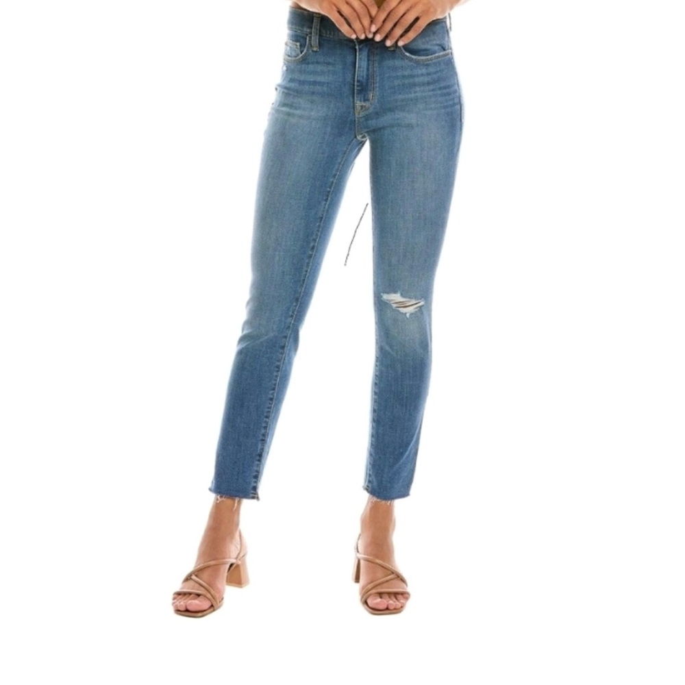 Hudson Jeans Blue Ankle Cropped Denim